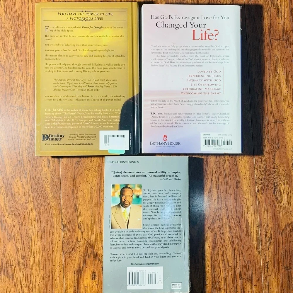 Inspirational Christian Books by T.D. Jakes